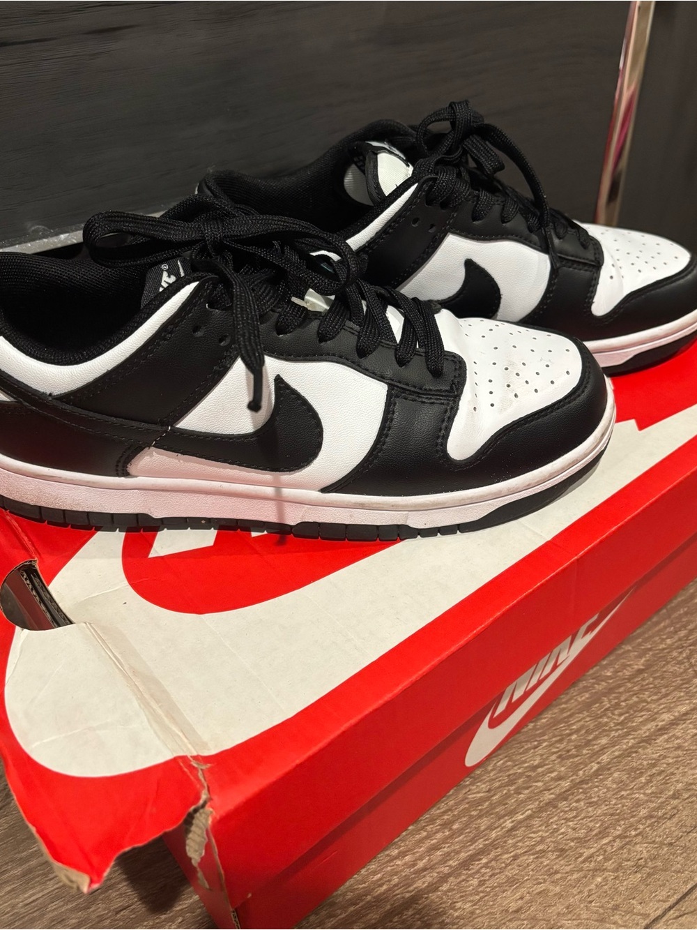 Nike Black and White Low-Top Dunks